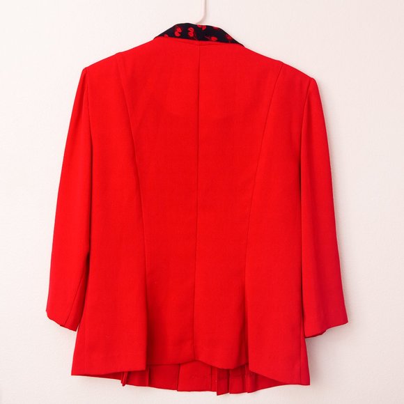 Danny & Nicole Blazer with Pleats & Cherry Detail - Picture 5 of 5